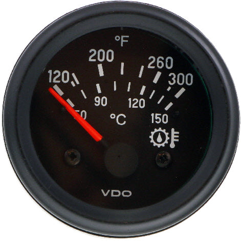 VDO Cockpit II Oil Temperature 300F/150C Black - 310-94300