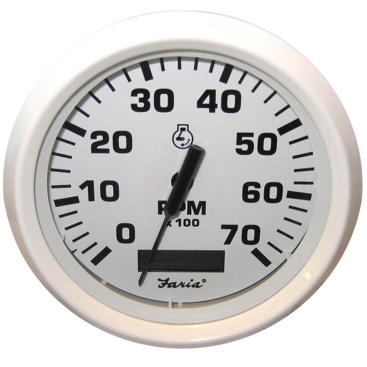 Faria Tachometer with Hourmeter 4000 RPM Dress White - 33141