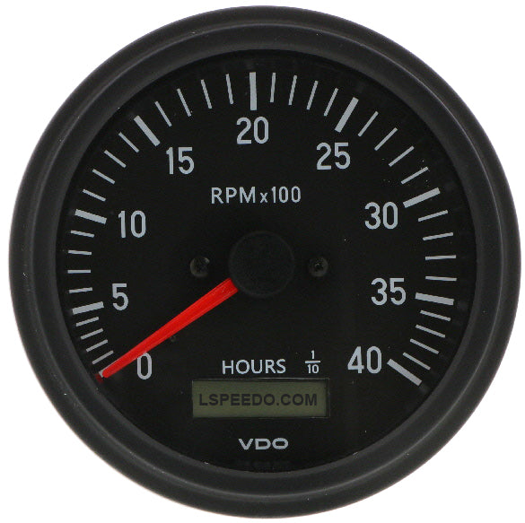 VDO Cockpit II Tachometer 4K RPM 85MM Magnetic PU w/HM - 333-93500