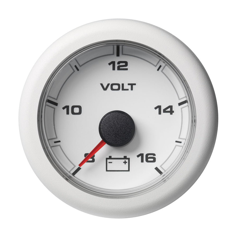 Veratron 52MM (2-1/16") OceanLink Battery Voltage Gauge - 8 to 16V - White Dial & Bezel - A2C1066110001