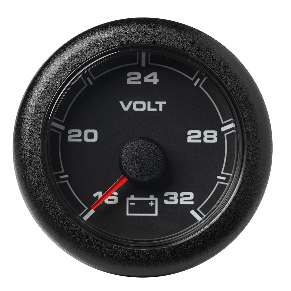 Veratron 52MM (2-1/16") OceanLink Battery Voltage Gauge - 16 to 32V - Black Dial & Bezel - A2C1066120001