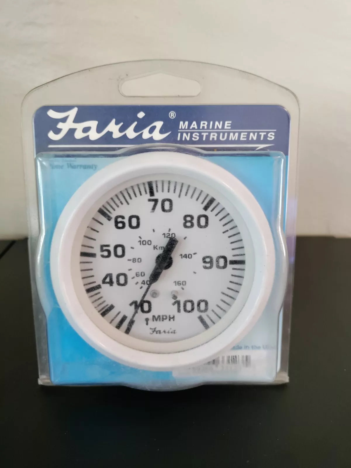 Faria 33123 Dress Speedometer (100 MPH) Pitot - 4", White -33123