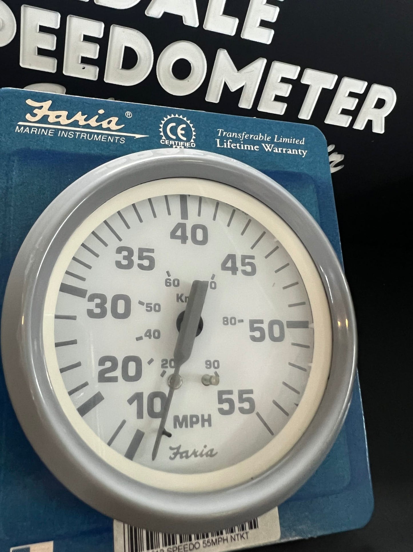 Faria White Speedometer 55MPH
